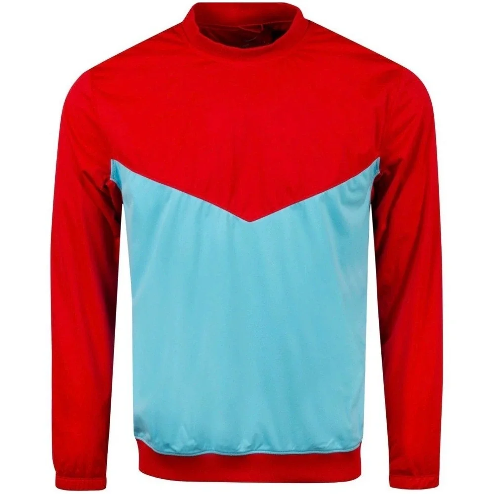 Nike Shield Mens Red Blue Colorblock Chevron Pullover Athletic‎ Top Medium